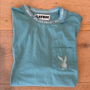 PLAYBOY Men's Teal Short Sleeve Tee